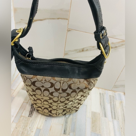 Coach duffle bleeker hobo Signature logo canvas Bag crossbody 11437 - Picture 9 of 16